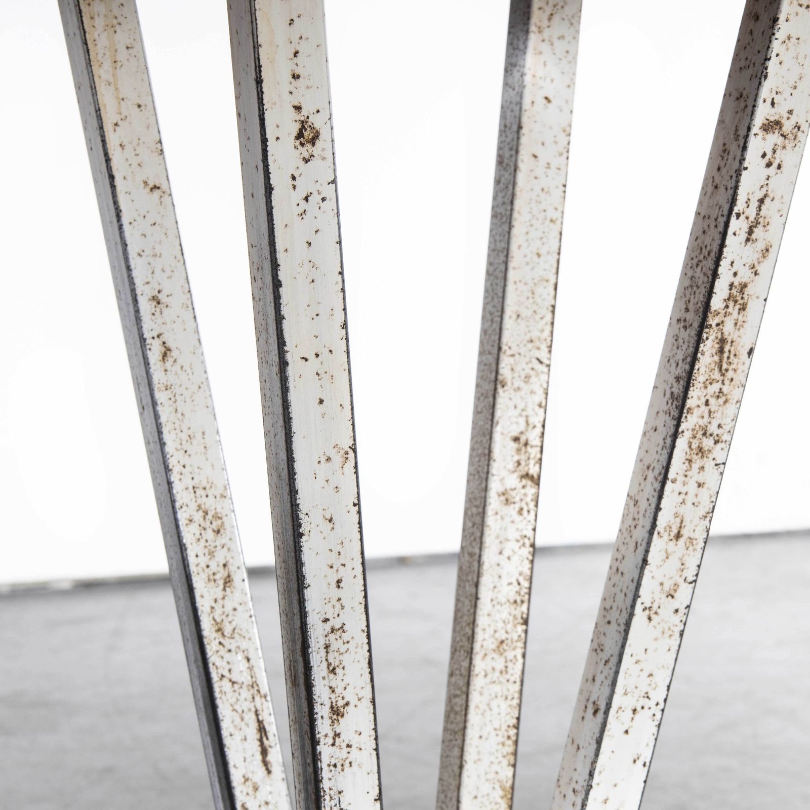 1950’s Original French Tolix Outdoor Dining Table – Four Column Base (1116.2) photo furniture
