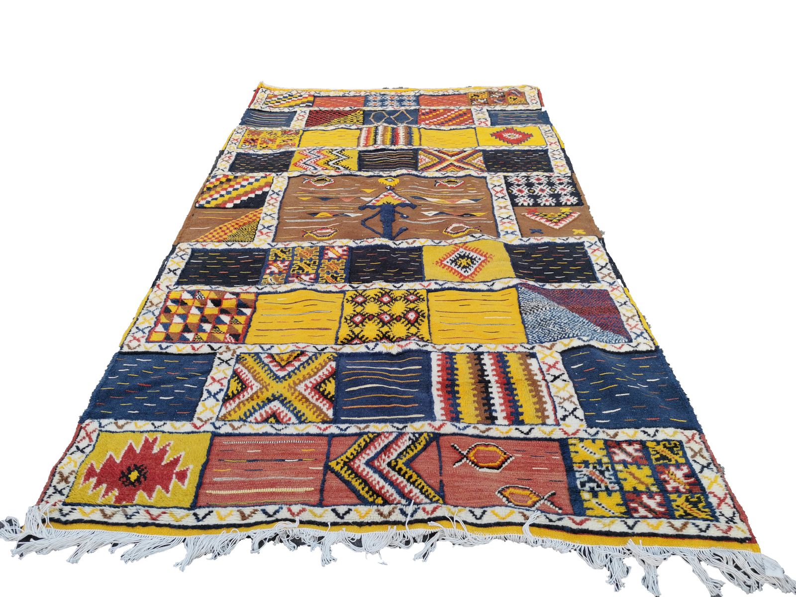 Large Handmade Traditional Moroccan Rug. Natural Wool And Camel Hair.9.1x5.2 Ft photo furniture
