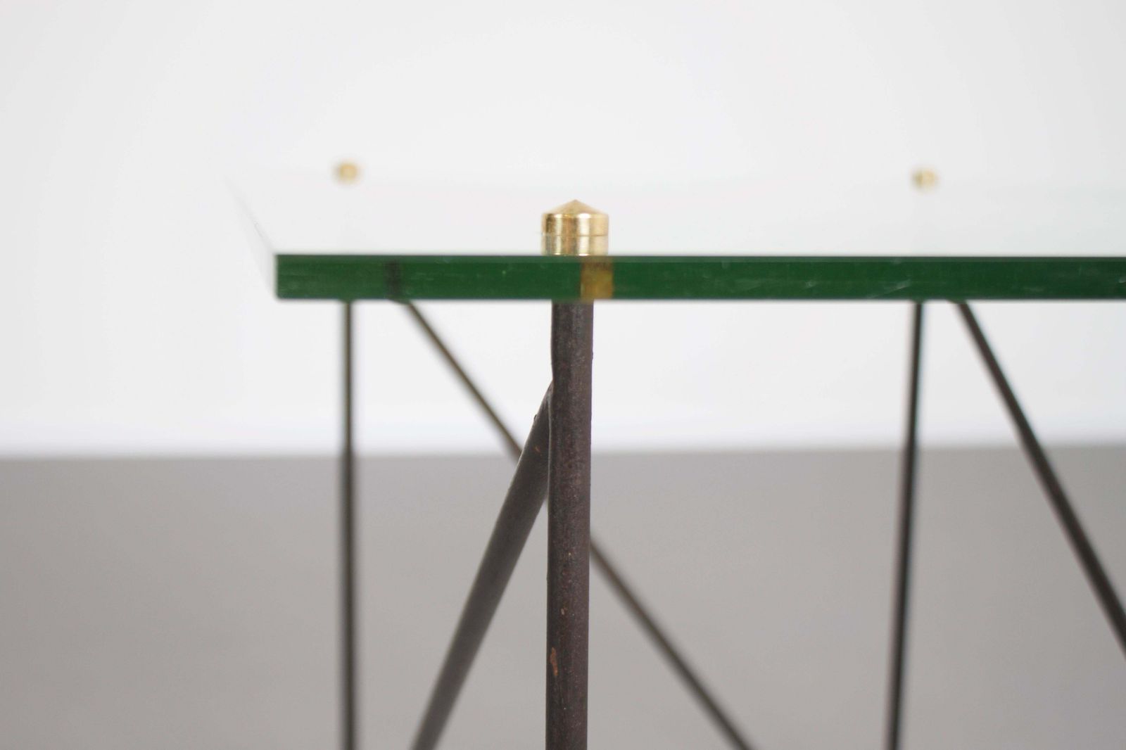 photo furniture Midcentury Metal And Glass Table By Airborne, France, 1950s