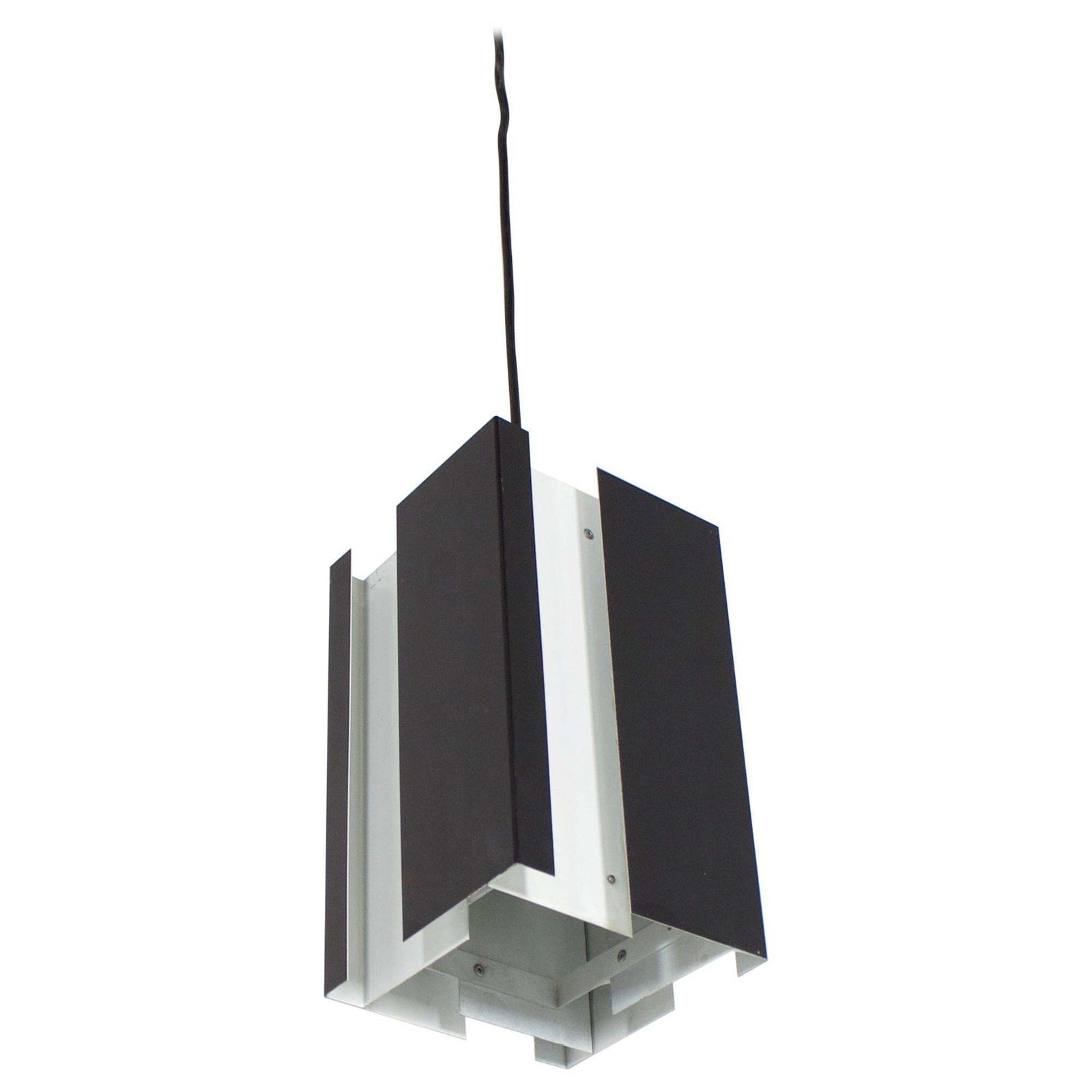 1 Of 4 Black And White Metal Pendants By Jan Hoogervorst For Anvia, 1960s photo furniture