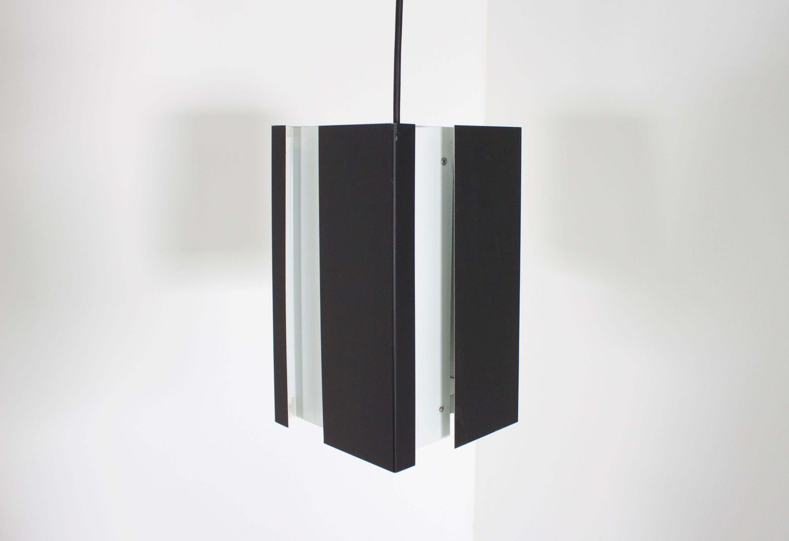 1 Of 4 Black And White Metal Pendants By Jan Hoogervorst For Anvia, 1960s photo for sale