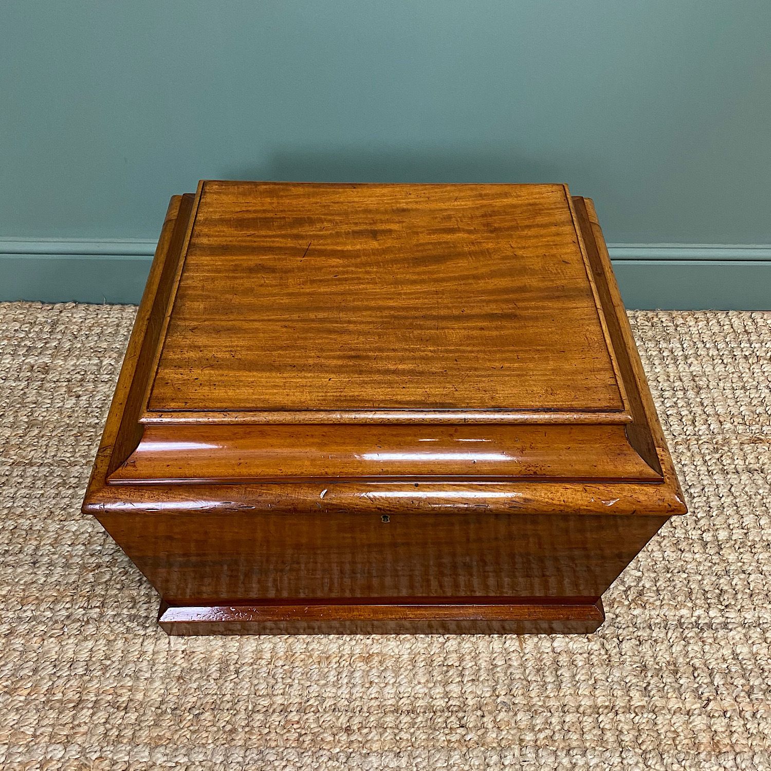 Small Regency Mahogany Antique Cellaret / Wine Box photo vinterior