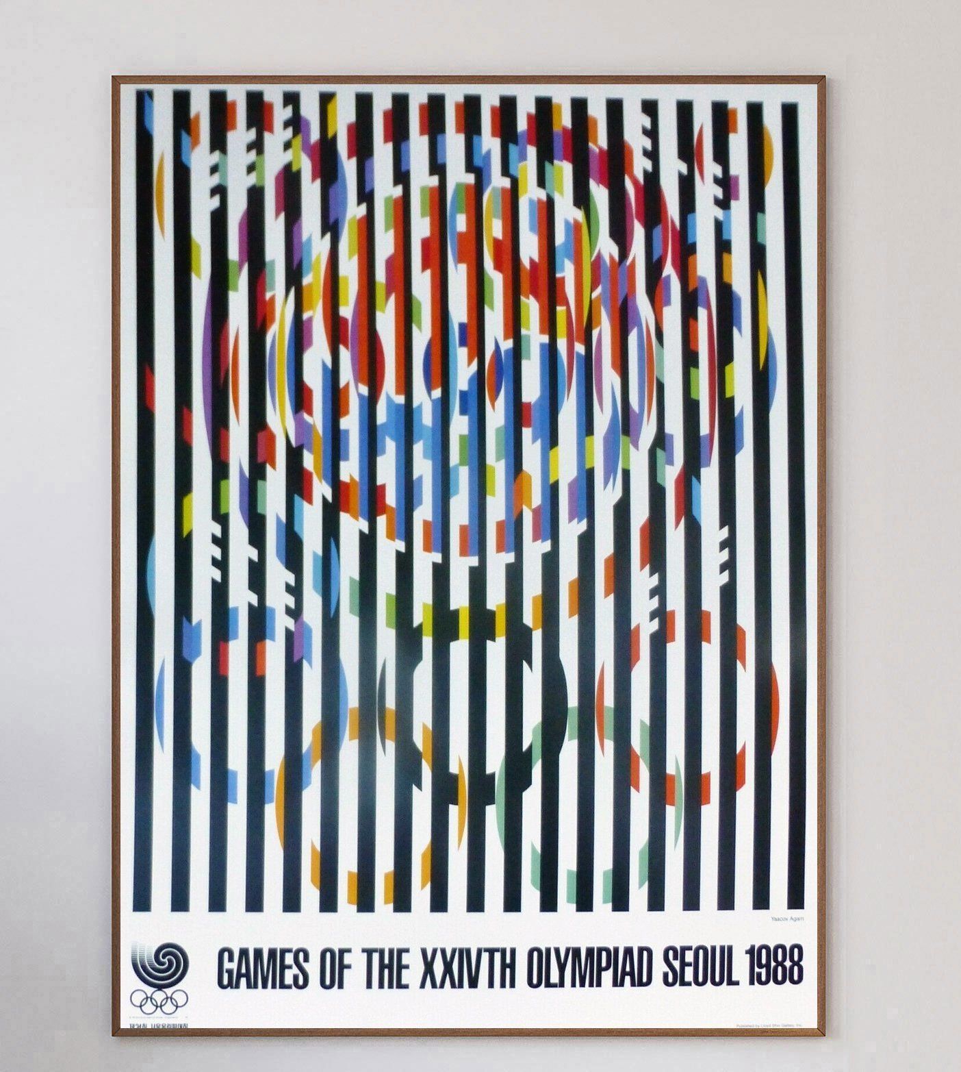 1988 Seoul Olympic Games   Yaacov Agam Original Vintage Poster photo 265.0