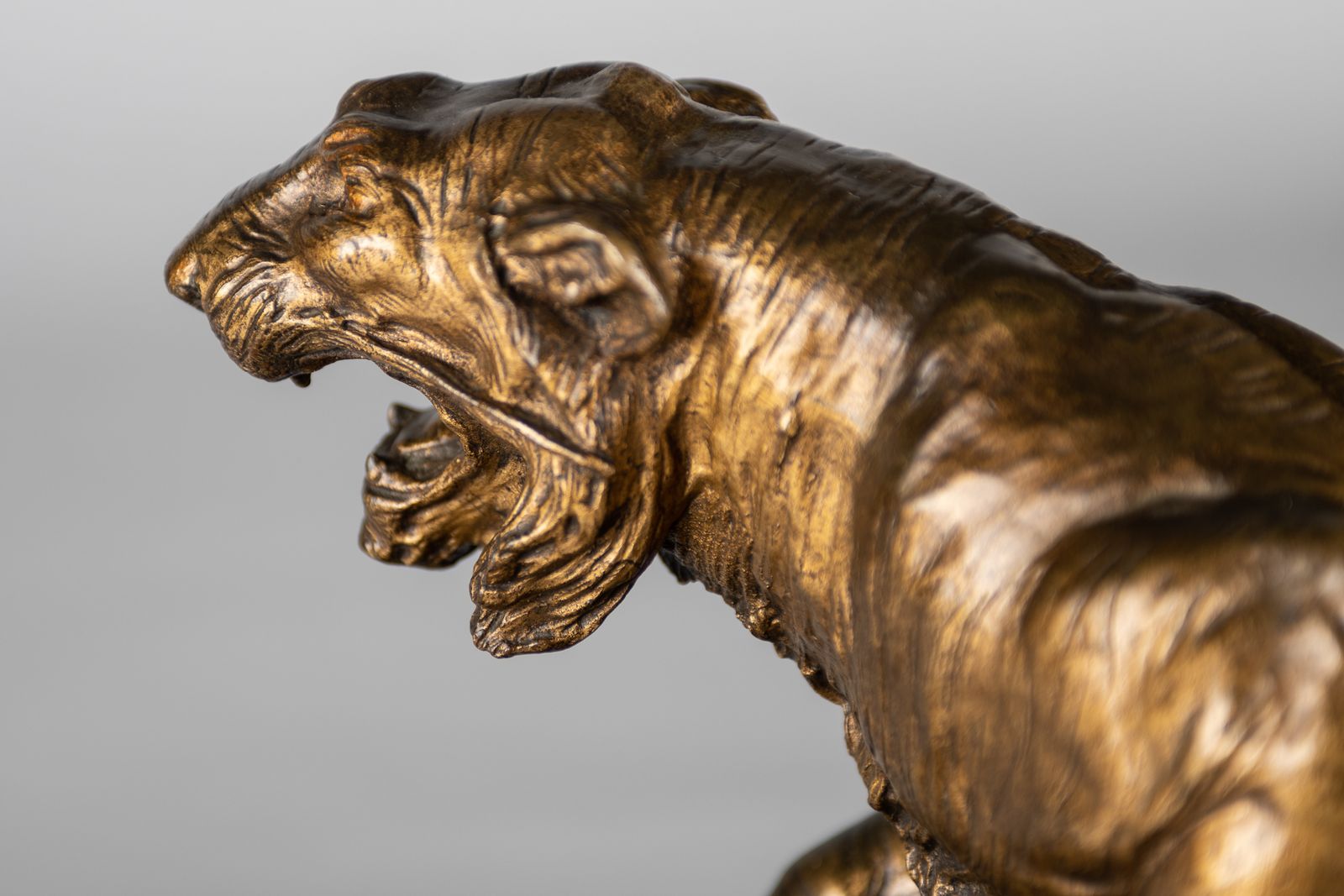 Art A Stunning 19th Century French Bronze Sculpture Of Two Tigers. Signed E.Drouot photo