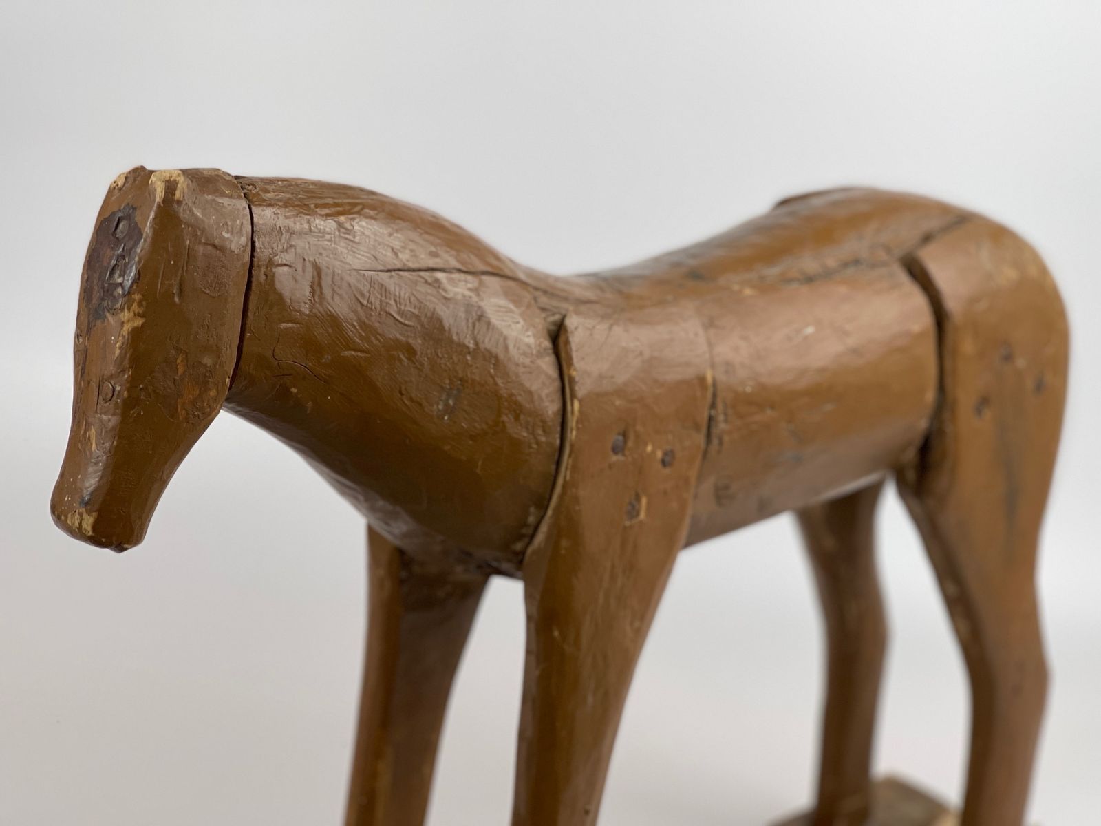 Antique, Wooden Horse, Scandinavian Folk Art From The Beginning Of The 20th Century photo Home Decor
