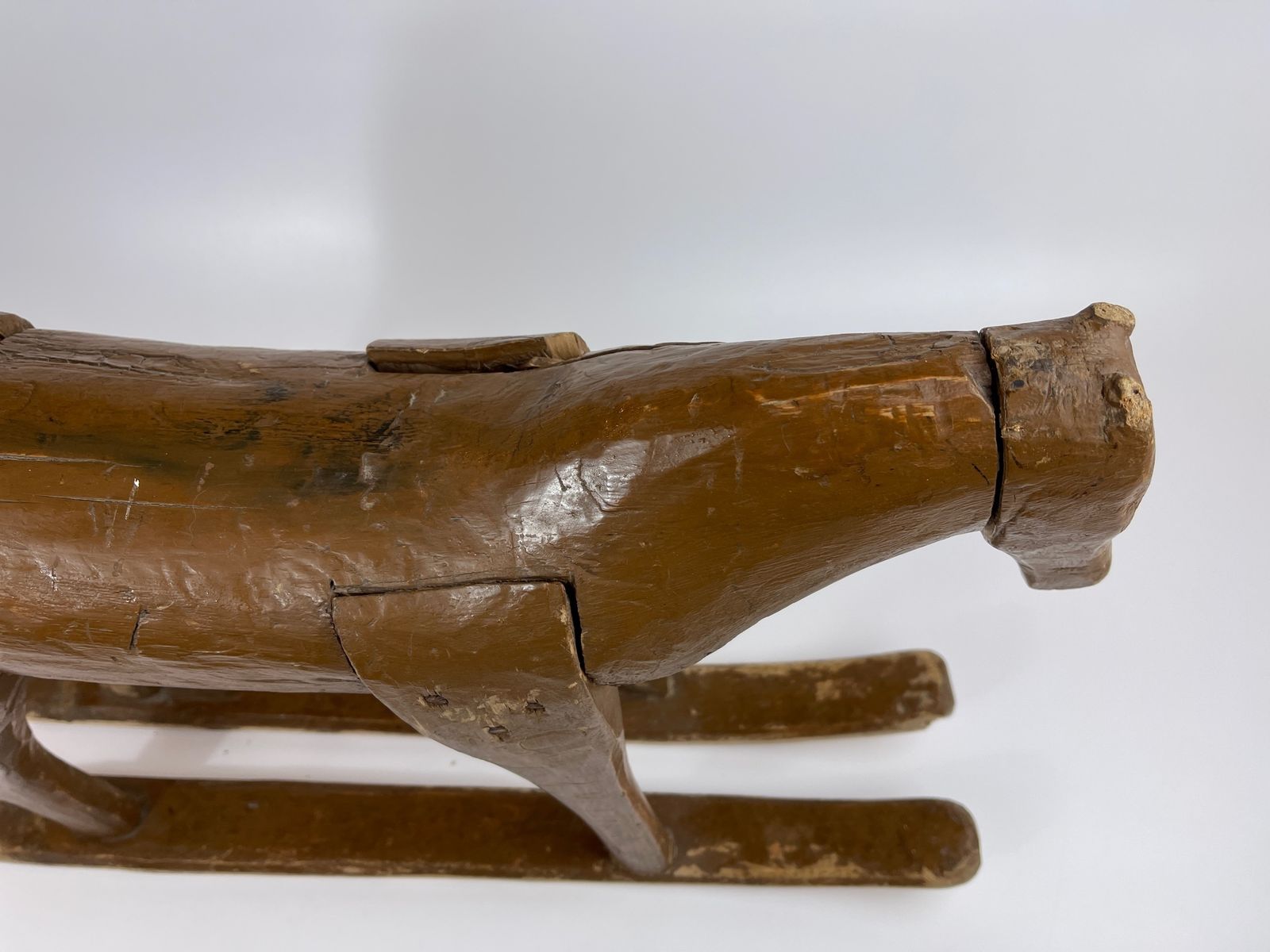 photo for sale Antique, Wooden Horse, Scandinavian Folk Art From The Beginning Of The 20th Century