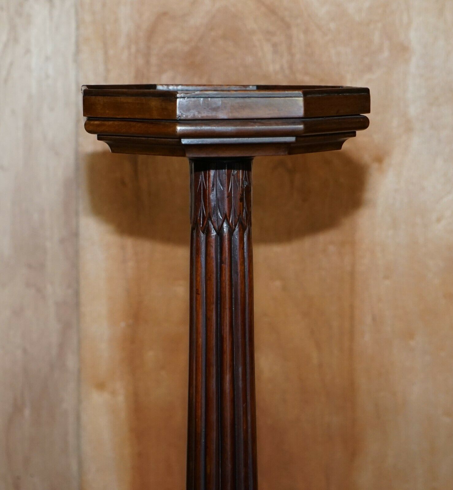 Stunning Antique Victorian Mahogany Hand Carved Jardiniere Plant Stand Pedestal photo for sale