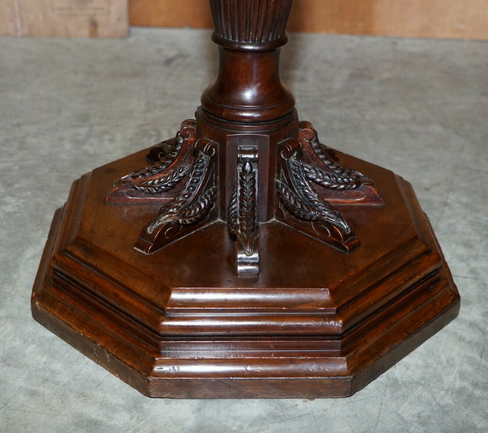 Stunning Antique Victorian Mahogany Hand Carved Jardiniere Plant Stand Pedestal photo vinterior