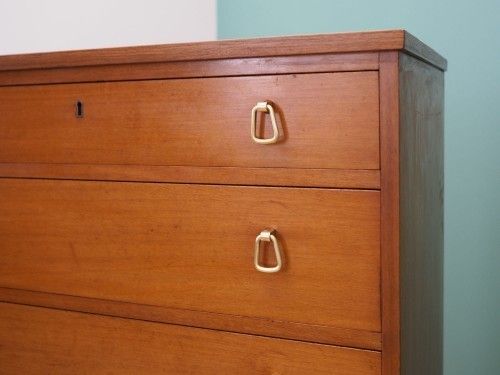 photo vintage Ladekast Met Mahoniefineer, Deens Design, Jaren 1970.
