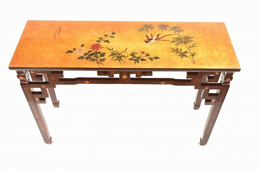 Painted Chinese Console Table Lacquer Furniture Interiors photo vinterior