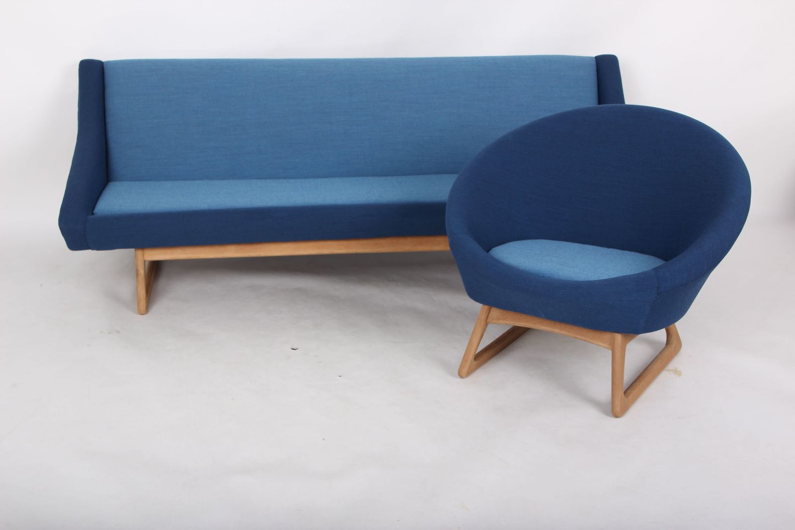 Danish Design From 1958. Kurt østervig. 1 Loungechair And One  3 Seat Sofa. Rare Design: Model No 57 A. Rolschau Denmark. photo furniture