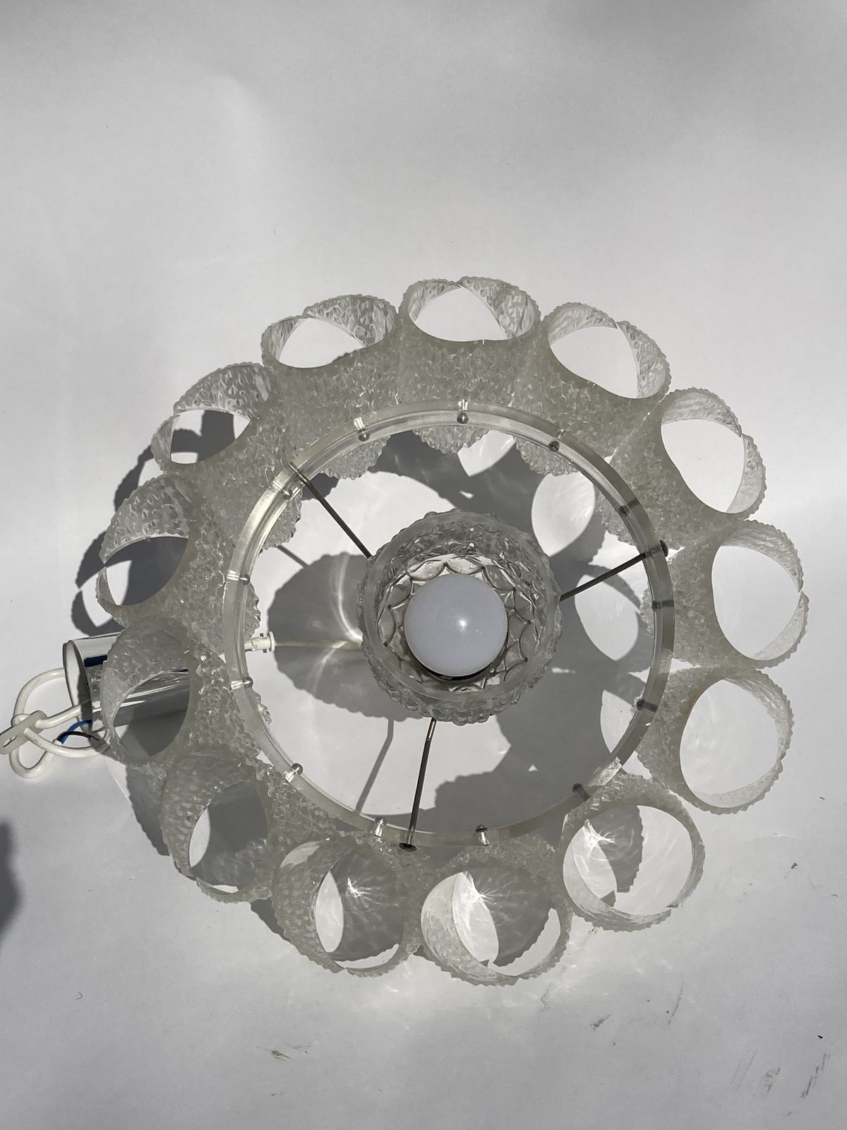 Acrylic Ice Glass Chandelier, Germany 1970s photo furniture
