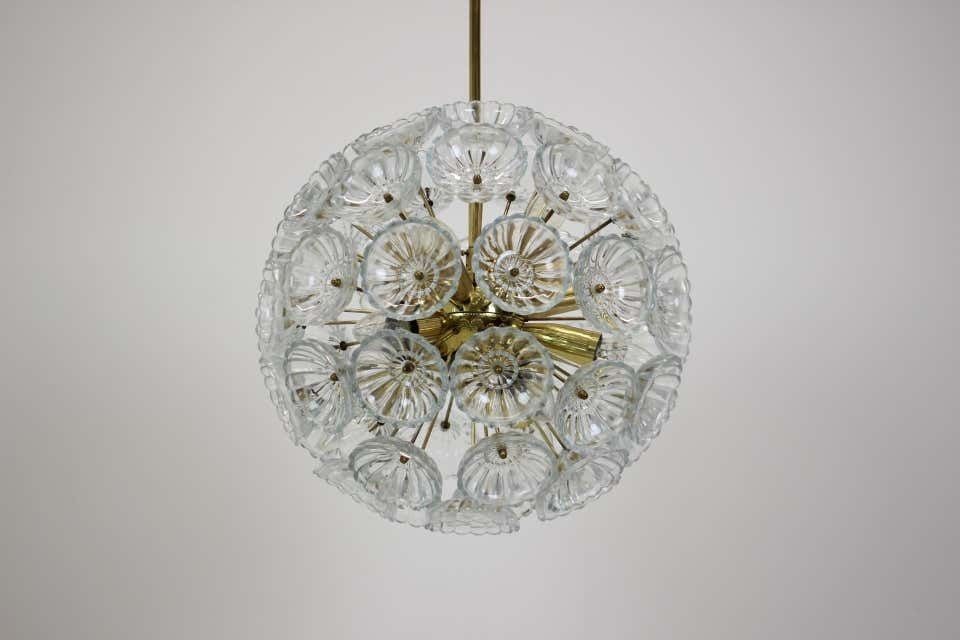 Dandelion Chandelier / Kamenický šenov, Preciosa, 1970s photo furniture
