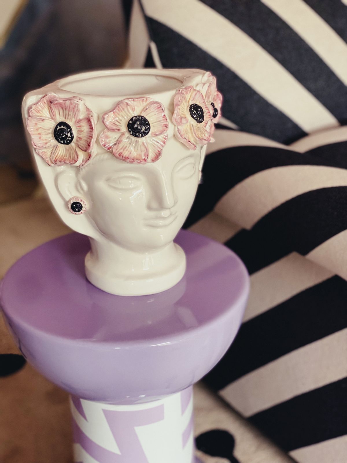 Alessandro Mendini Lilac Ceramic Stool
