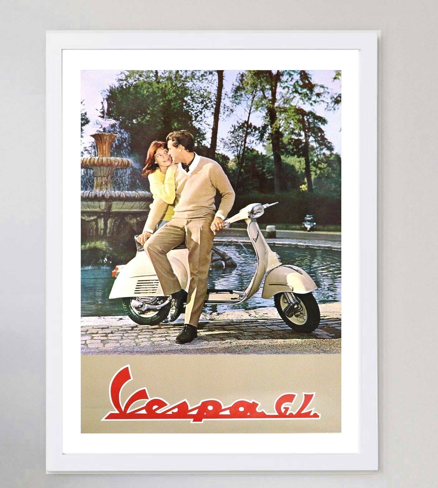 Vespa Gl, 1960s, Original Vintage Poster photo Art