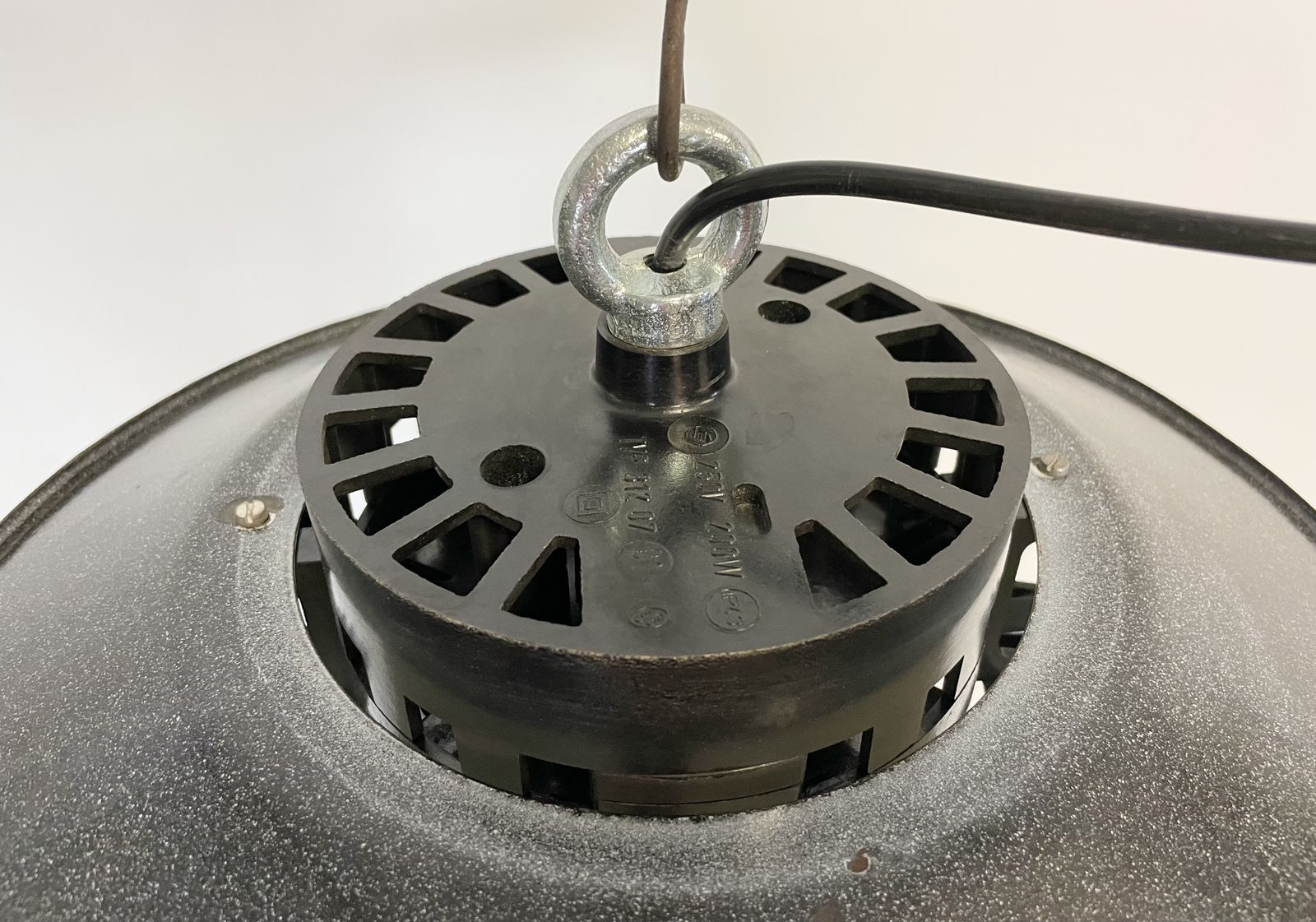 Industrial Cage Pendant Lamp, 1960s, 4x photo vinterior