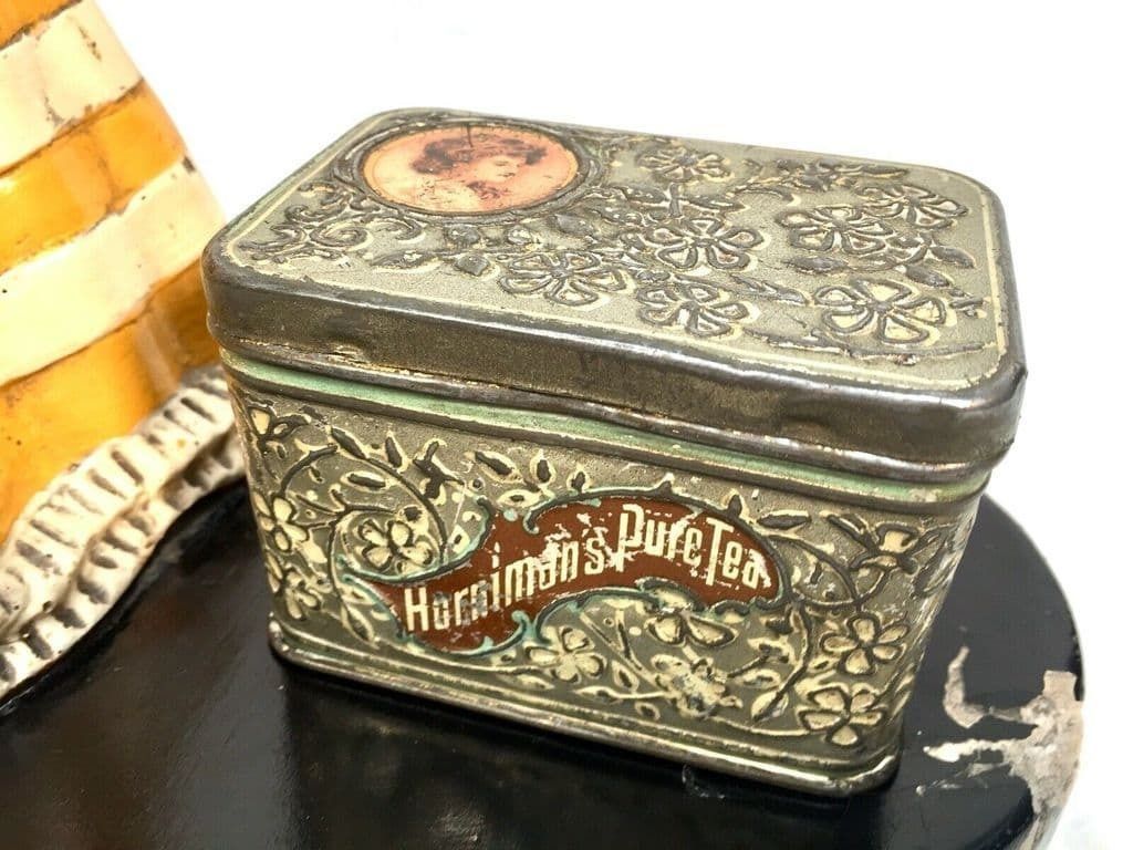 Antique Advertising   Hornimans Tea Shop Display Sign / Mannequin & Tin / Rare photo Home Decor