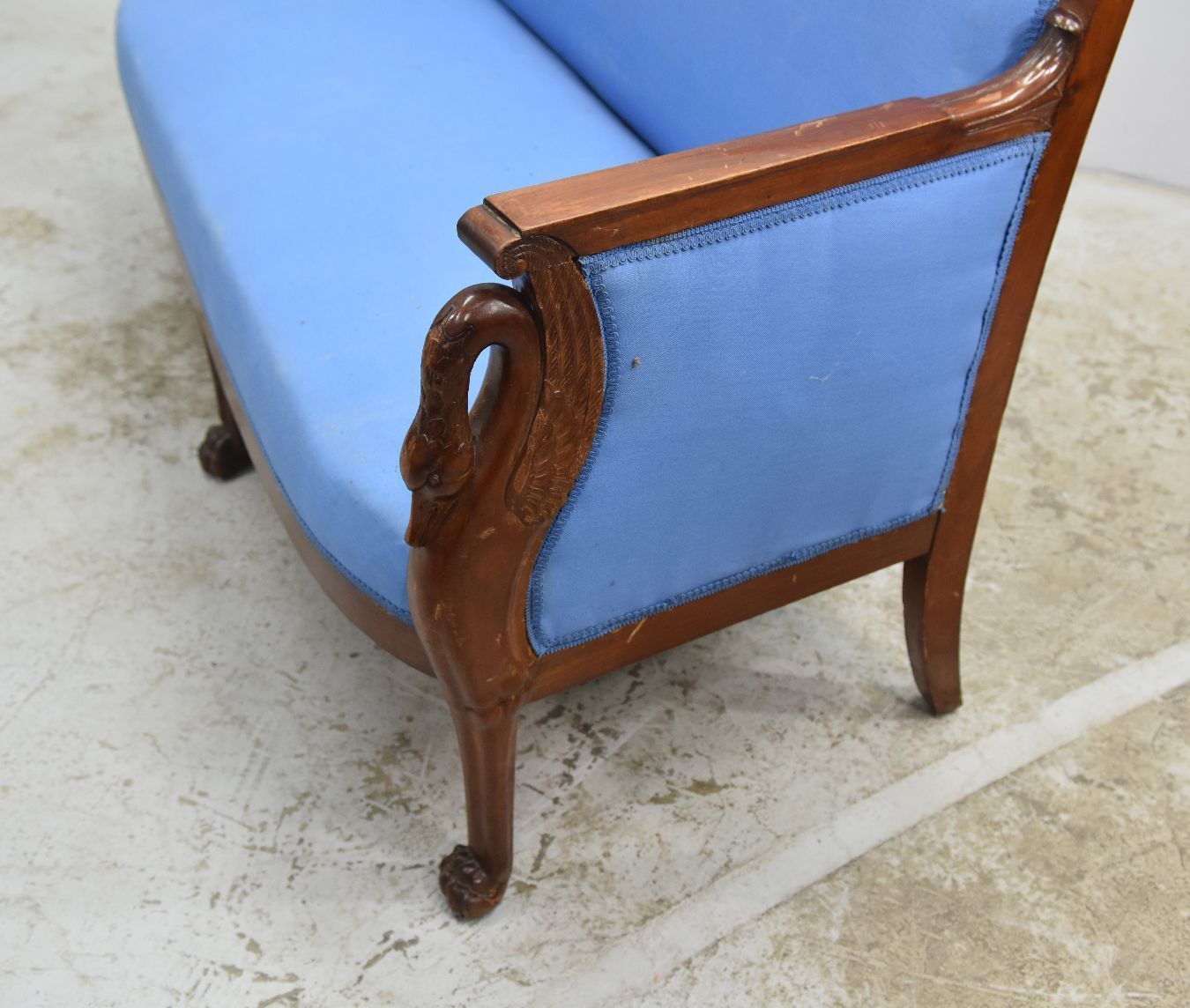 Banquettes With Swans In Mahogany Restoration Style Xixth Century (Pair) photo vintage