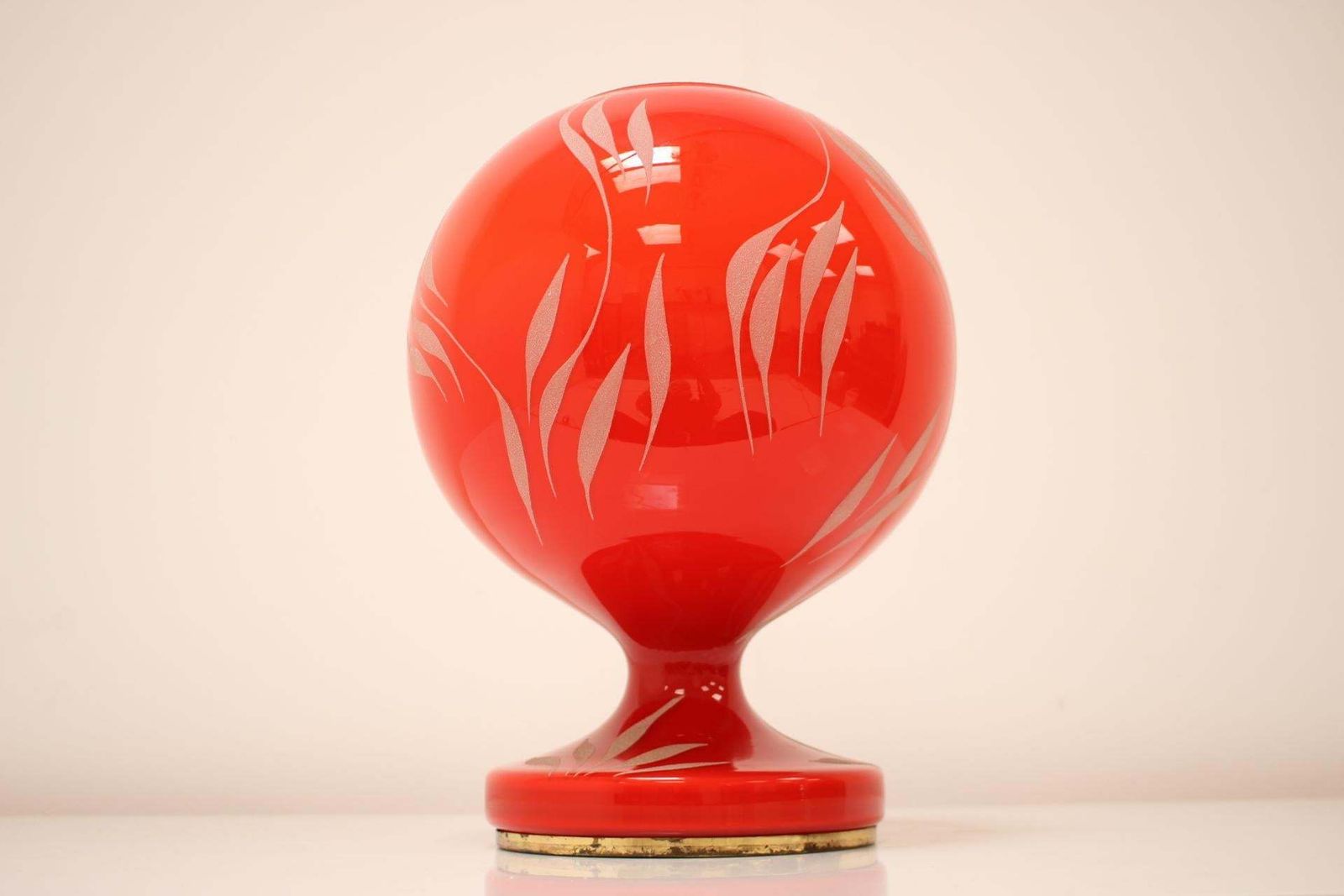 Mid Century All Glass Table Lamp/Osvetlovaci Sklo Valasske Mezirici 1970's. photo for sale