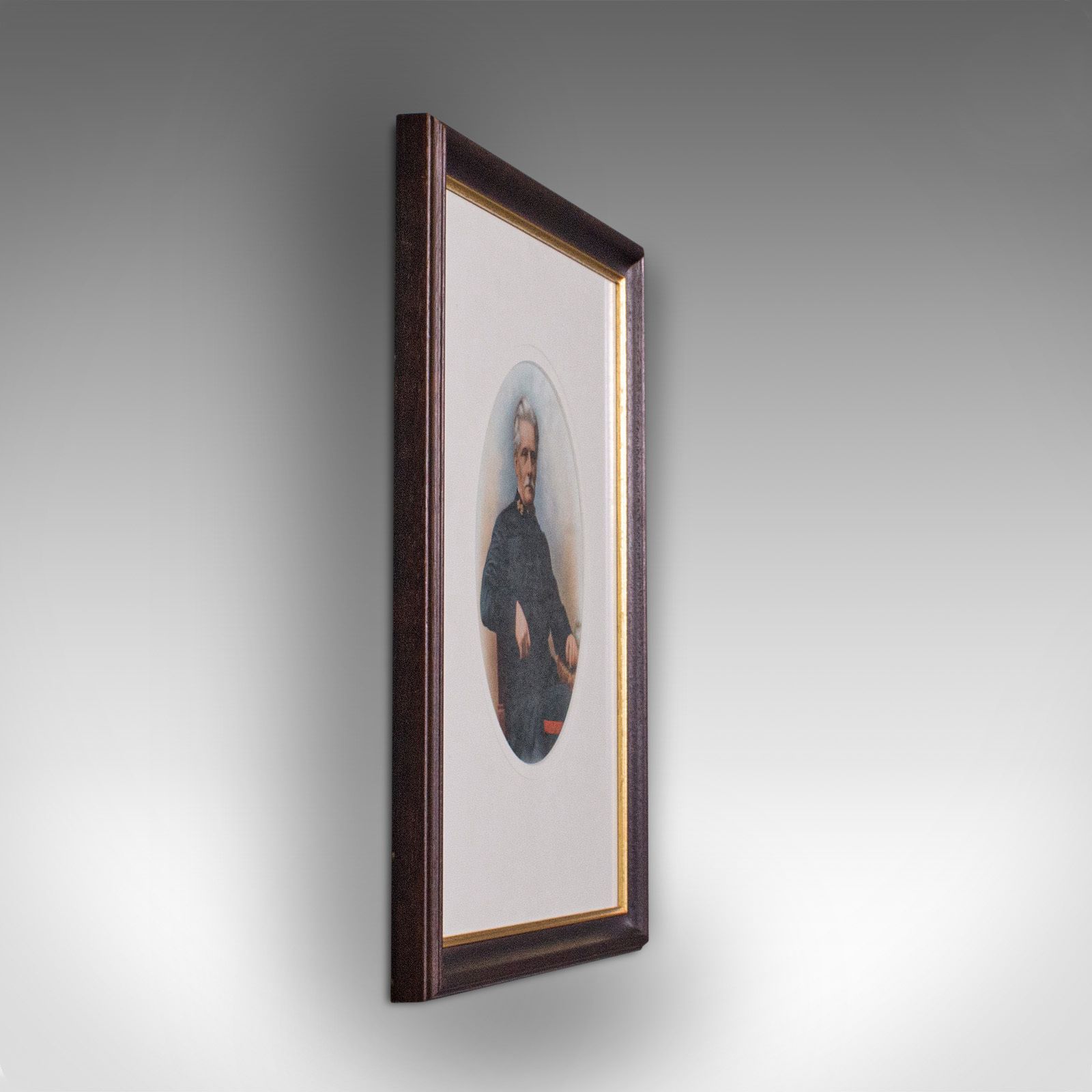 Antique Portrait, English, Framed Ceramic Painting, Photographs, 1890 photo buy