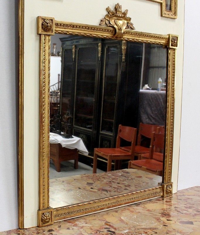 2513.2 Large Trumeau Mirror, 1800s, Antique photo