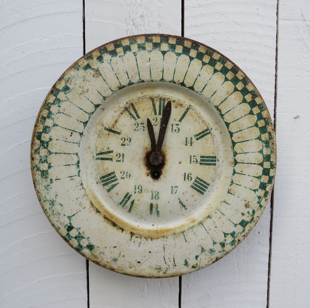 Antique French Decorative Tole Ware Clock