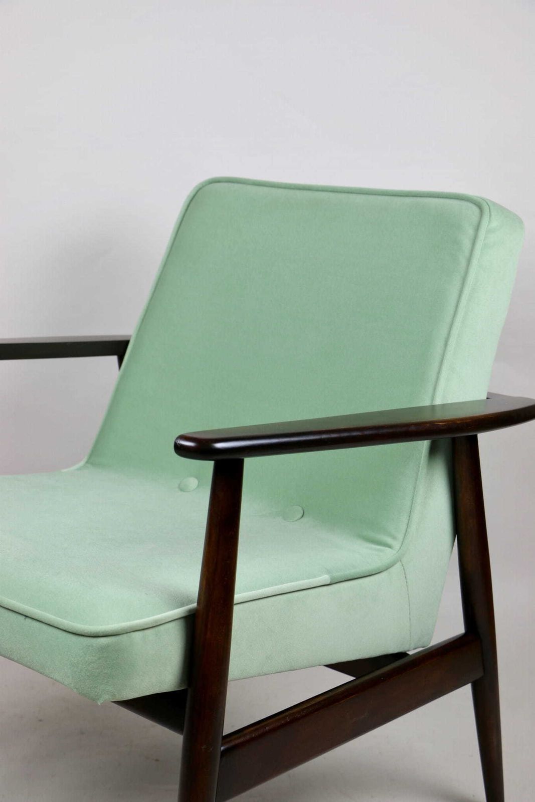 445.0 Classic Armchair Gfm63 Designed By J. Kedziorek Vintage 70s Light Green Aquamarine photo