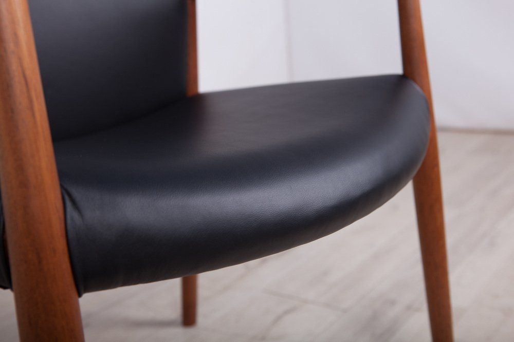 Furniture Mid Century Armchair By A. B. Madsen & E. Larsen For Fritz Hansen, 1950s photo