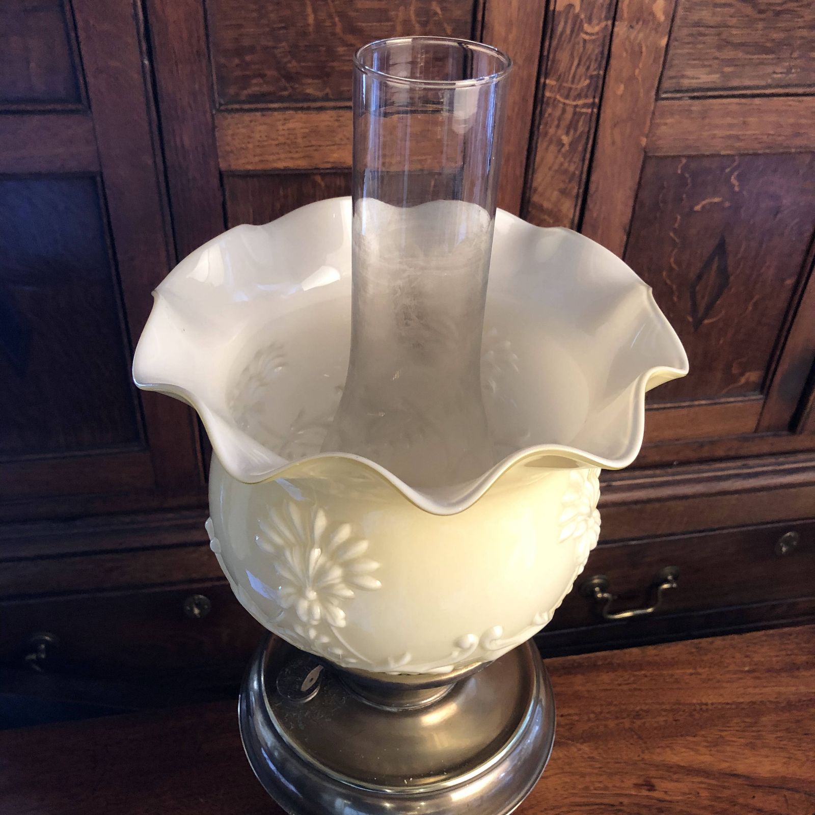 Large Victorian Oil Lamp, 1800s photo 165.0