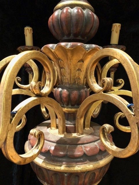photo for sale English Wooden Chandelier