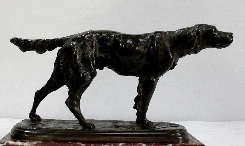 Bronze "Hunting Dog " By E. De Gaspary, Late 19th Century photo 1957.0