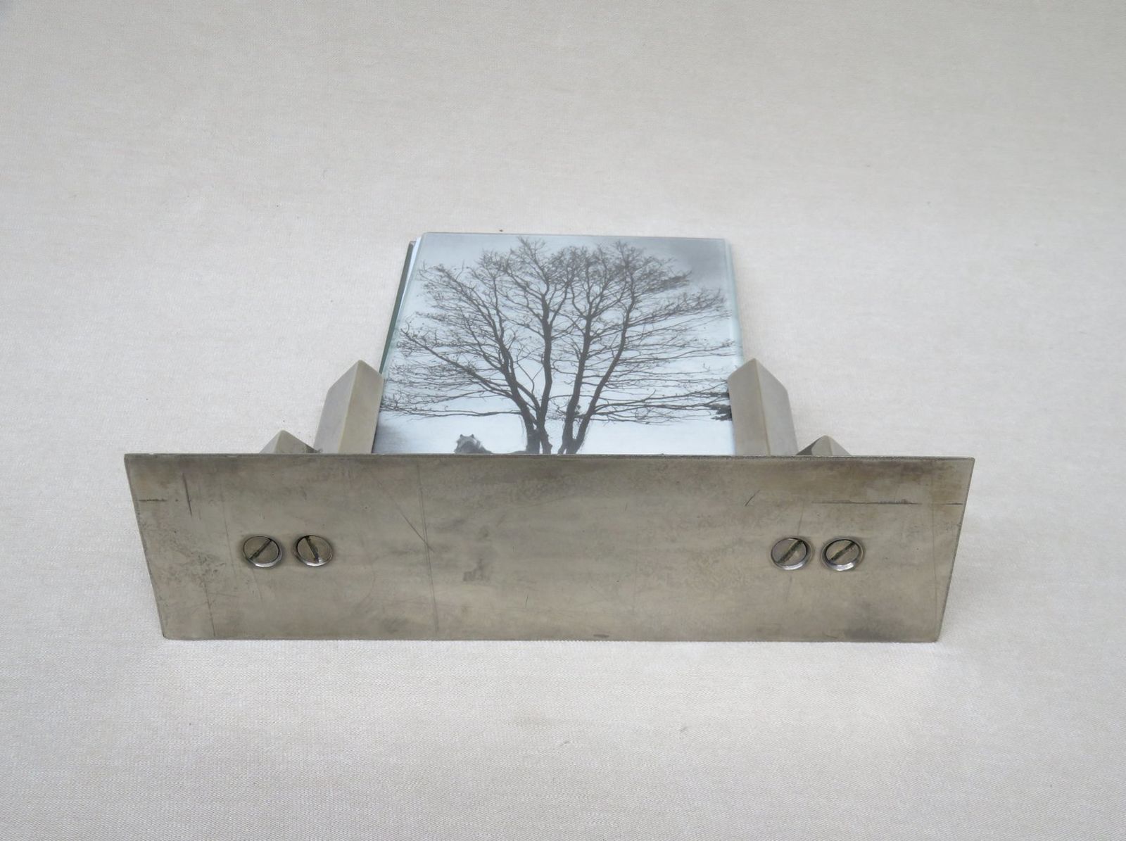 Home Decor Art Deco Nickel Picture Frame, France photo