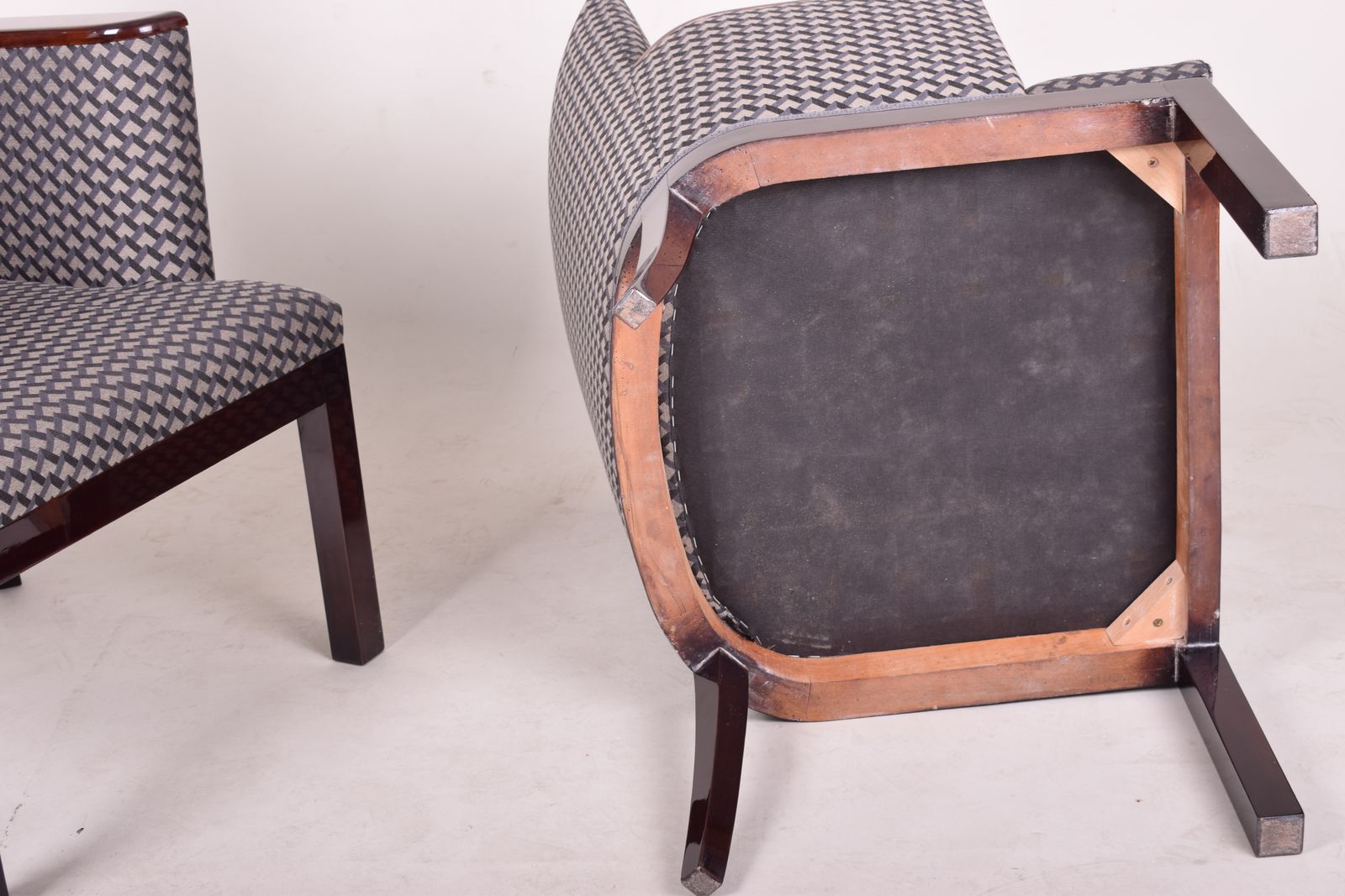 Pair Of Mahogany Art Deco Armchairs, Made In France, Fully Restored, 1920 1929 photo furniture