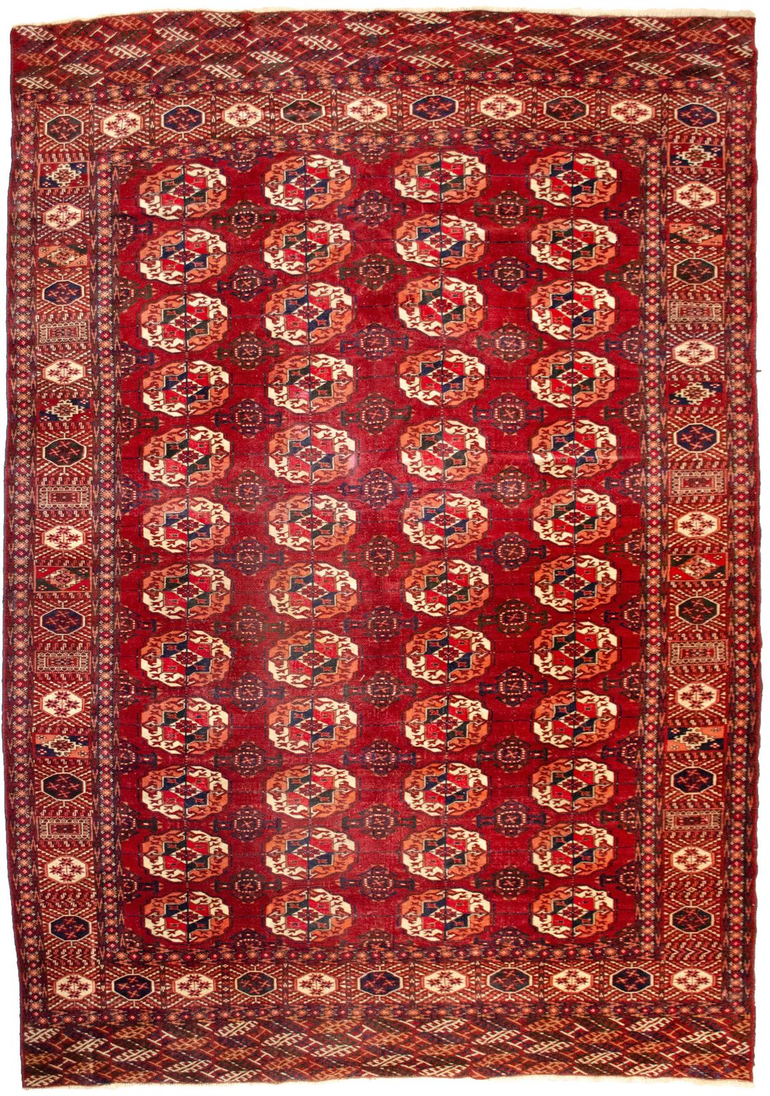 Antique Turkmen Carpet 286x202cm photo Textiles