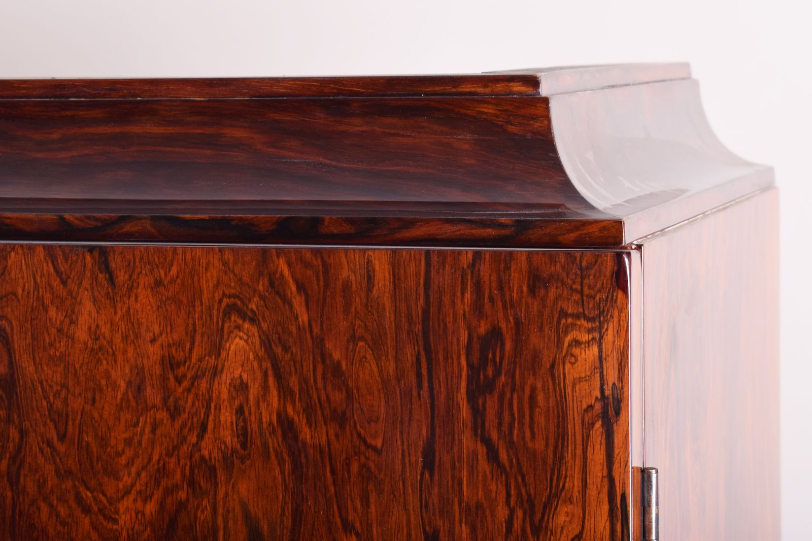 Cocobolo Cabinet, Restored To High Gloss Made In France By Jules Leleu, Art Deco. photo 3550.0