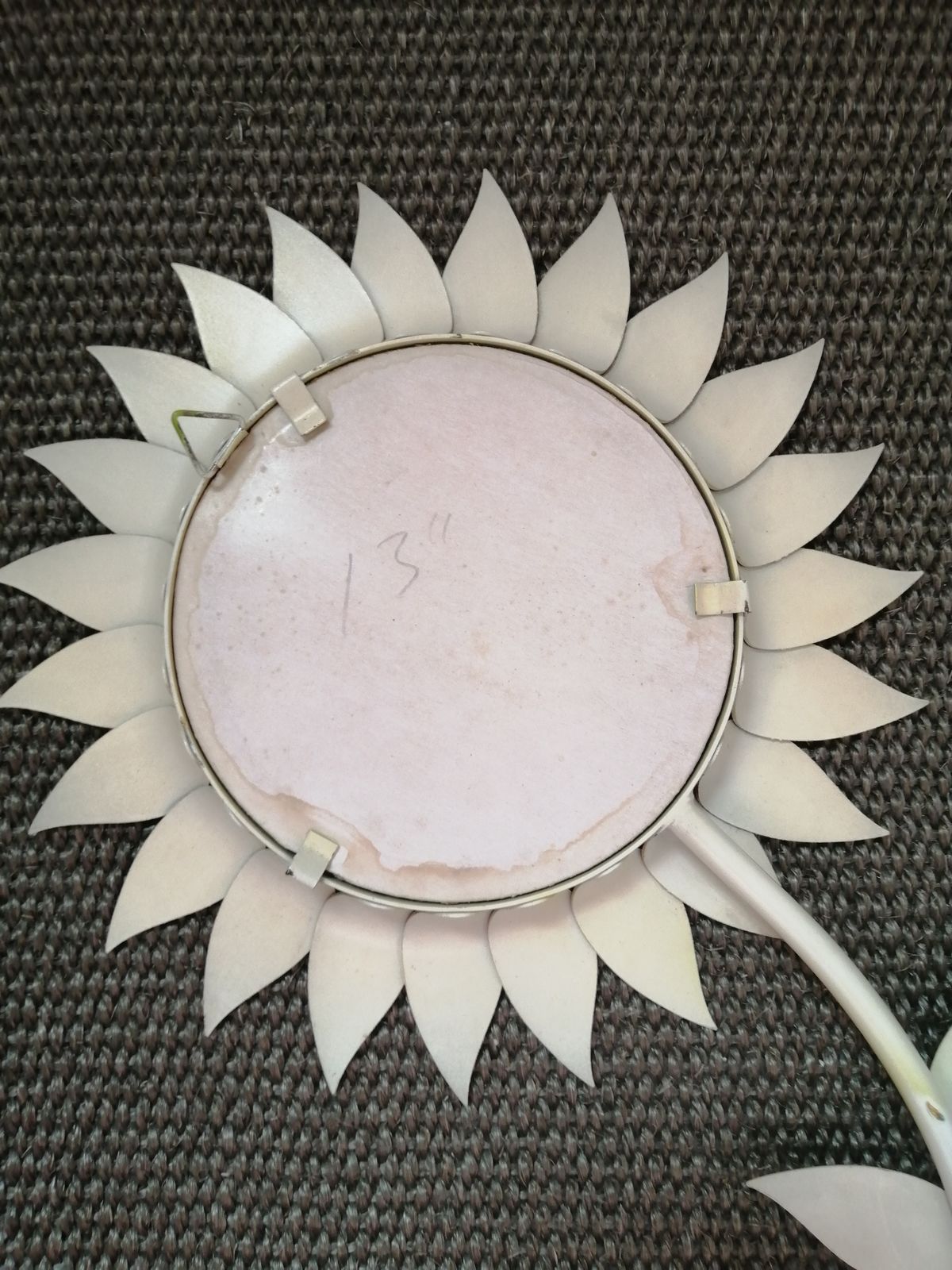 Chaty Vallauris Metal Sunflower Mirror 1960s/1970's Handmade photo buy