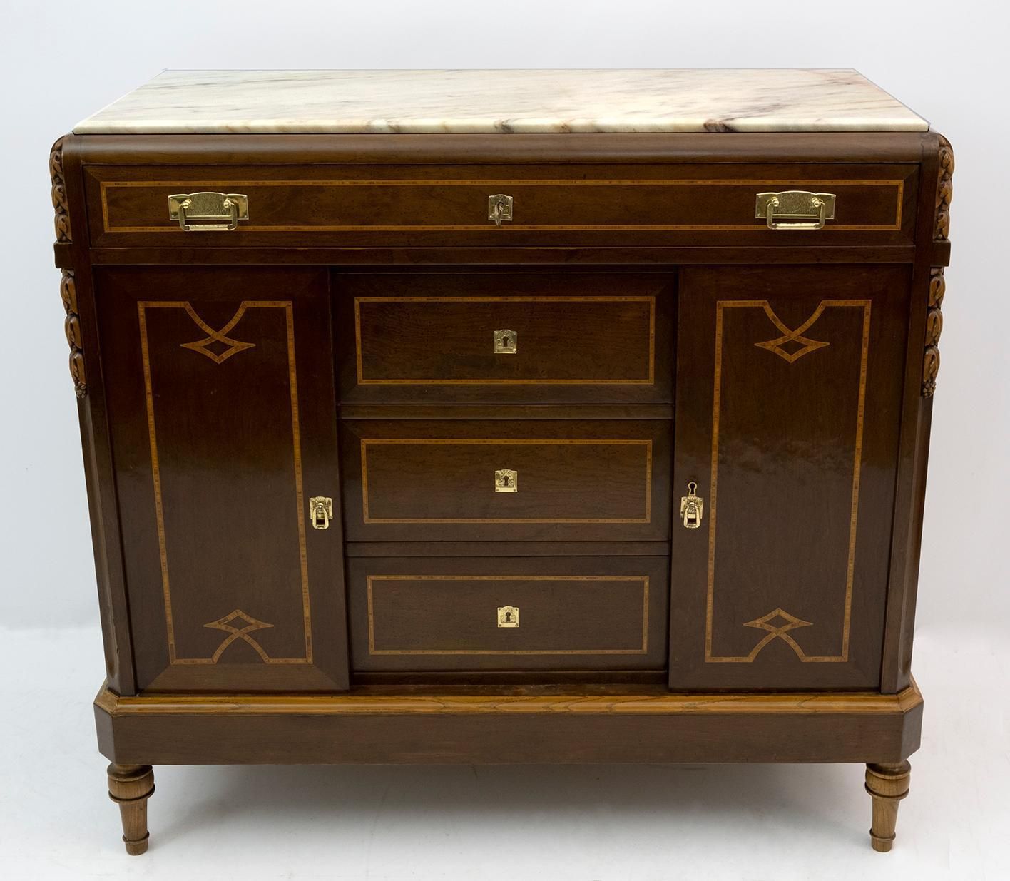 Liberty Italian Thuja Briar And Pink Portugal Marble Twobedside Tables And Chest photo for sale