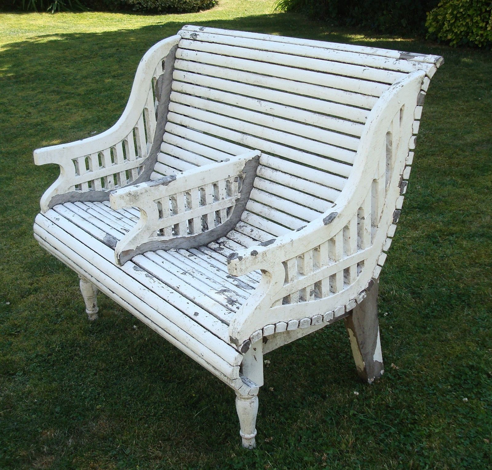C20th Stylish Teak Garden Seat photo buy