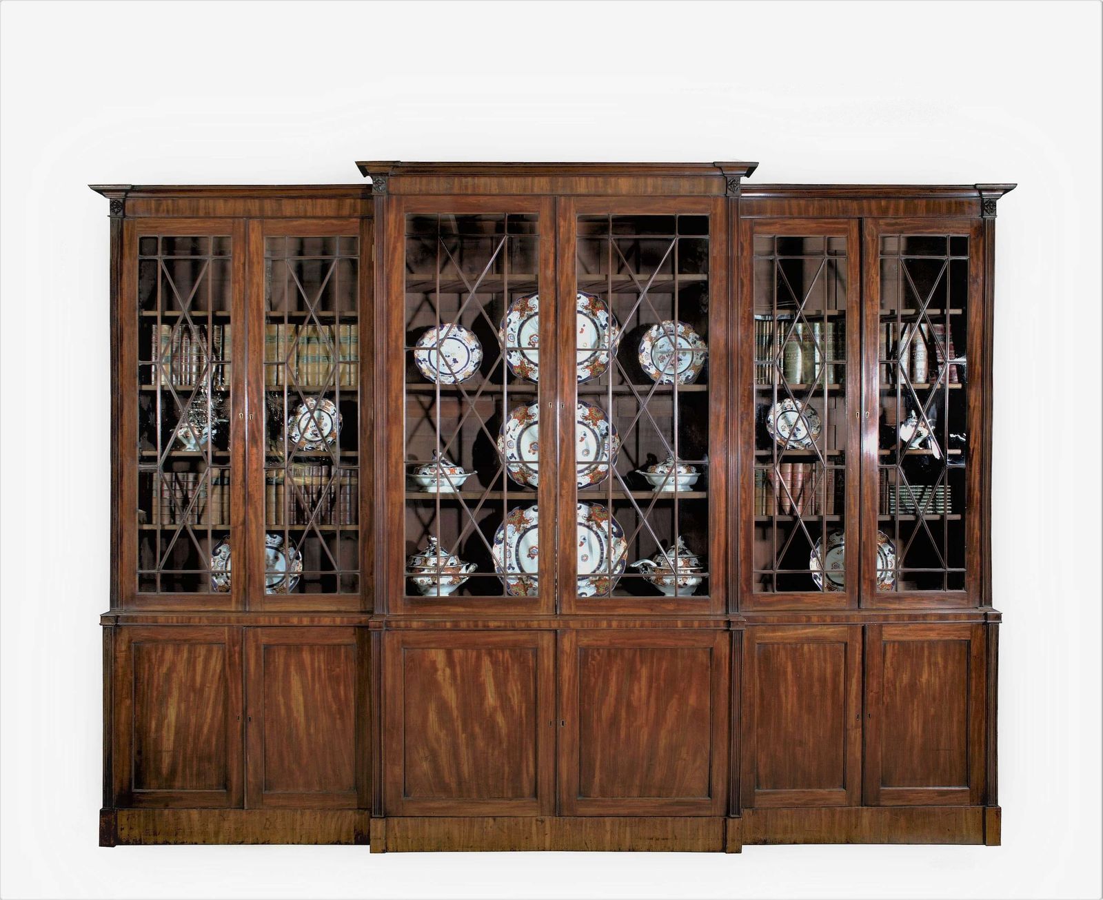 George III Mahogany Breakfront Bookcase photo furniture