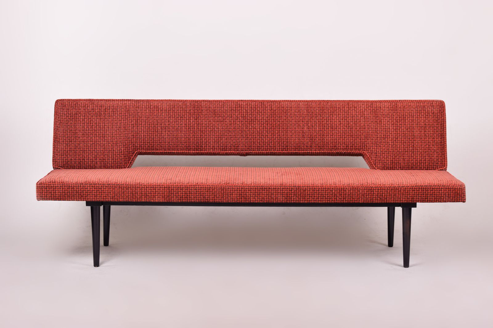 Salmon Midcentury Modern Sofa Made And Designed In 1962 By Miroslav Navrátil In Czechoslovakia photo vintage