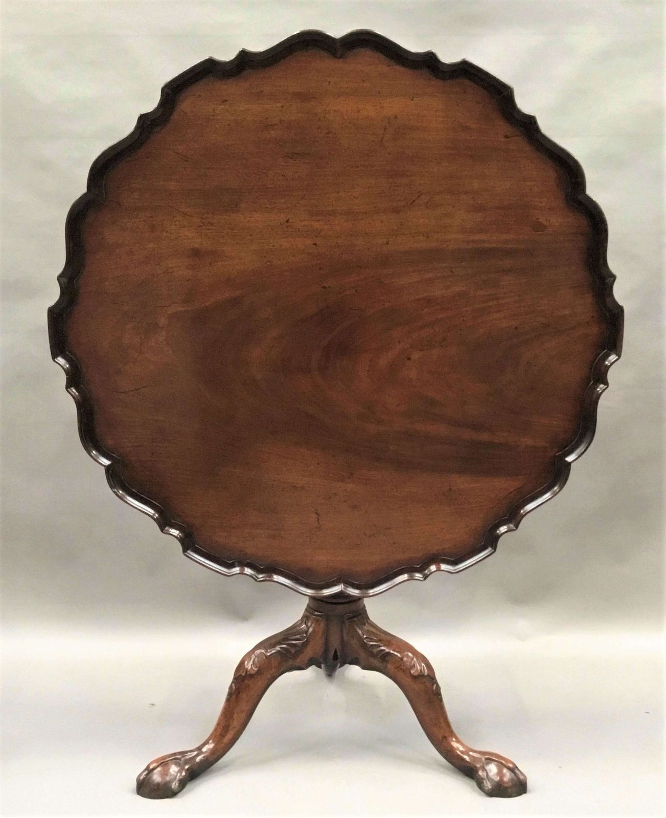 Exceptional George III Mahogany Piecrust Tripod Table / Supper Table photo furniture