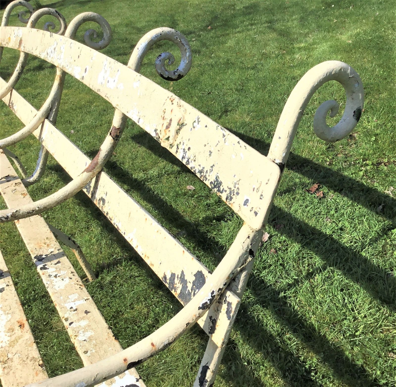 C19th Iron Four Seater Garden Seat Bench photo buy