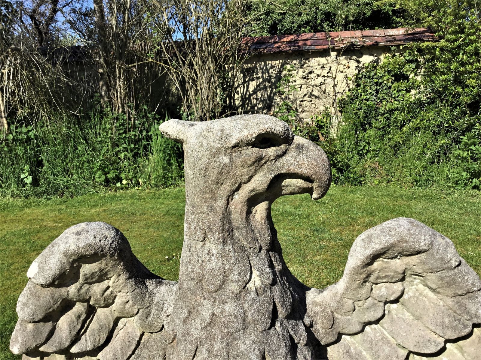 C20th Large Composition Stone Eagle photo for sale