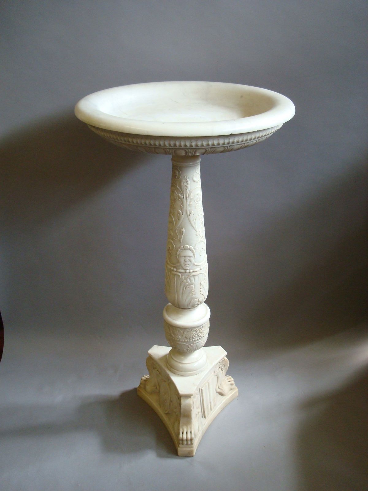 C19th Carved Marble Tazza On Pedestal photo furniture