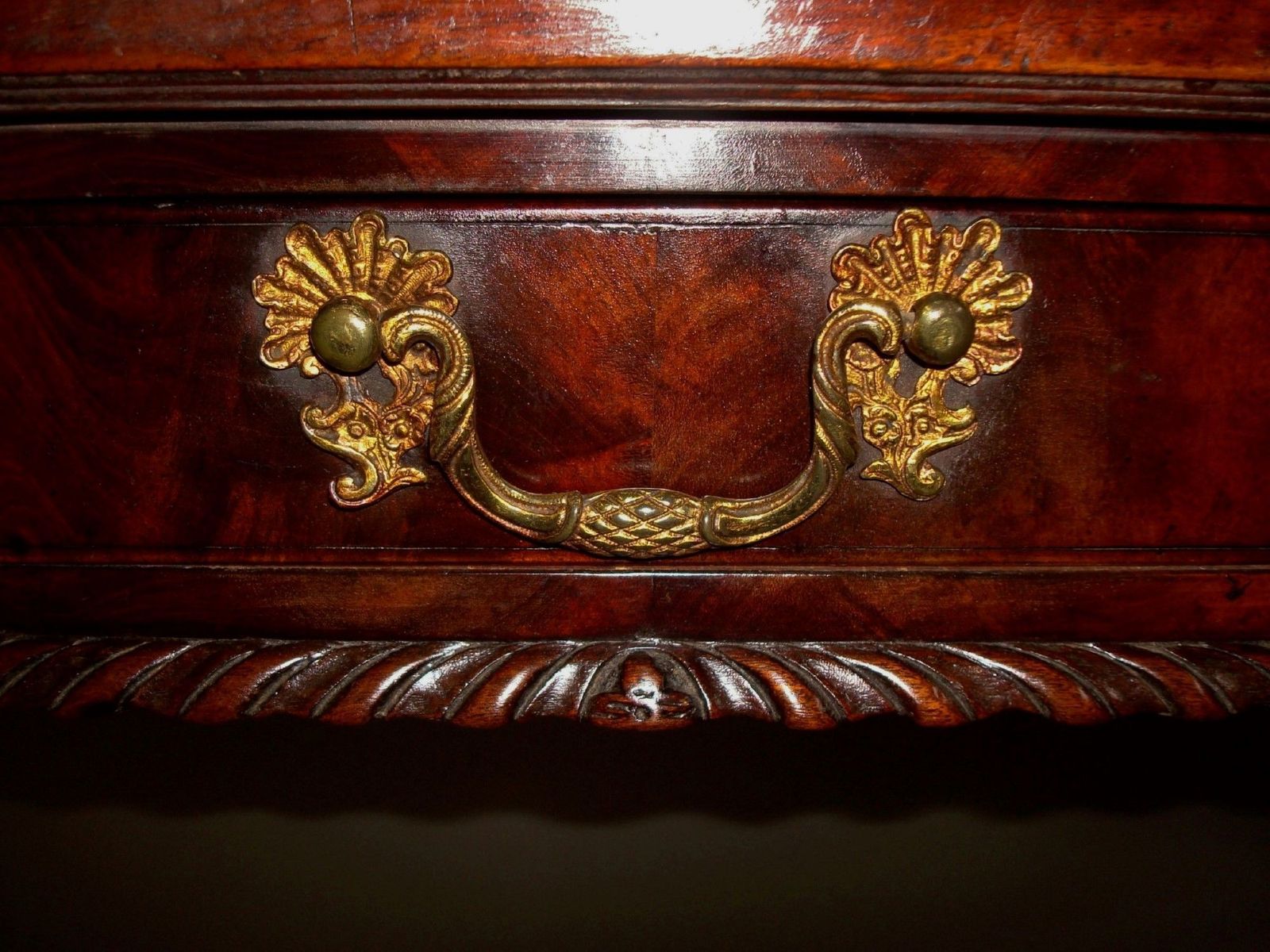 George III Mahogany Card Table photo vintage