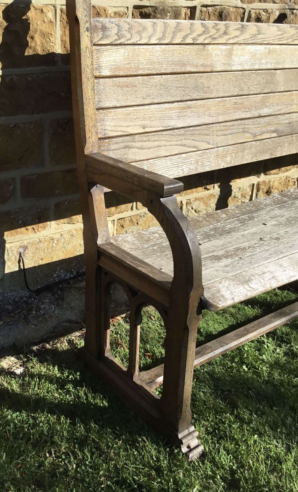 19th Oak Orangery Bench / Garden Seat photo buy