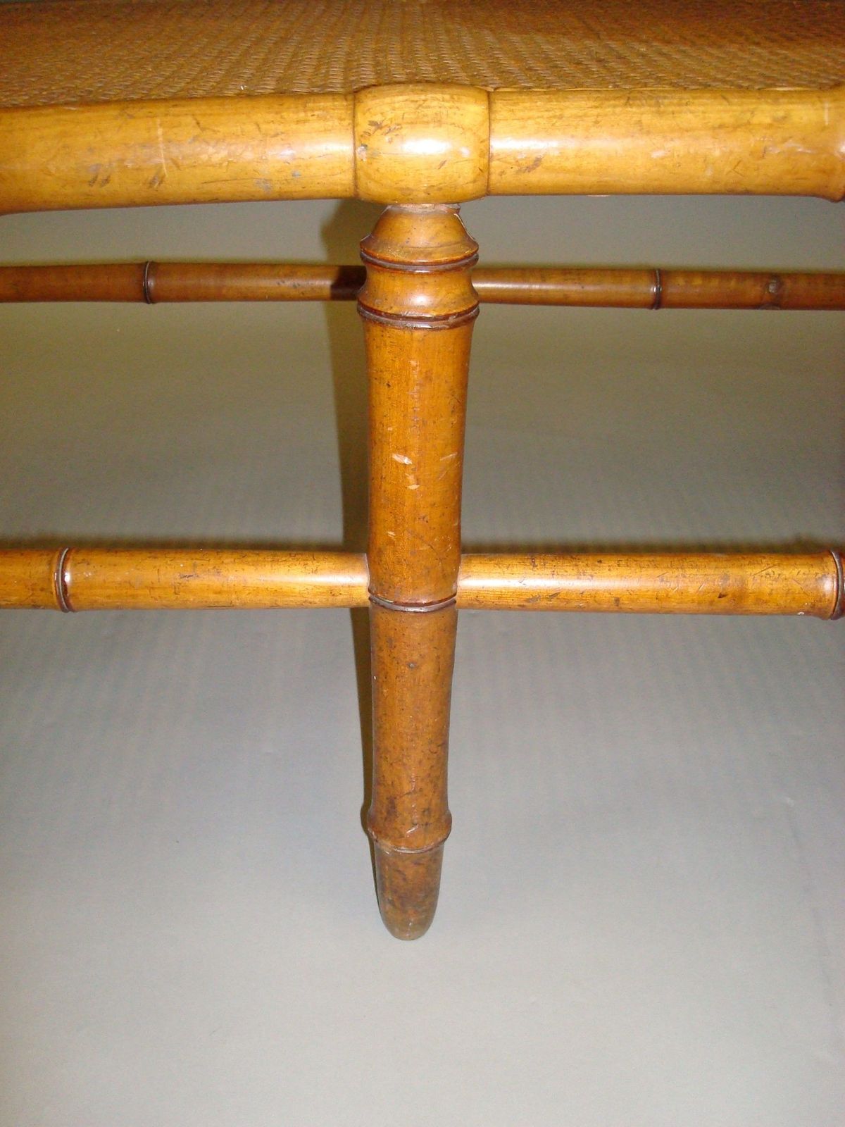 C19th Cherrywood Faux Bamboo Settee photo buy