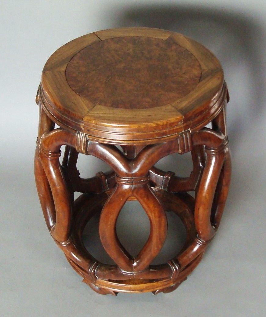 C19th Chinese Hardwood Stool, 1900s photo furniture