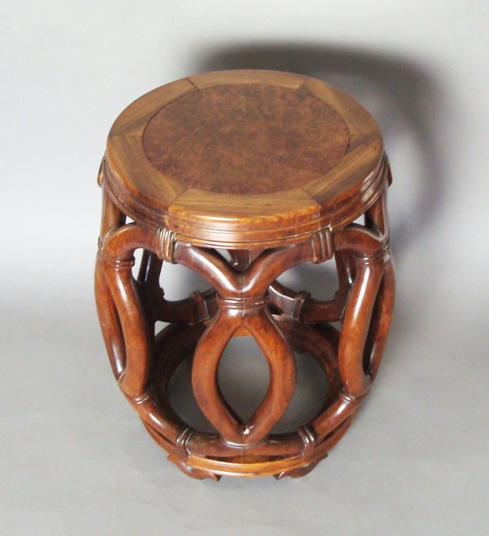 C19th Chinese Hardwood Stool, 1900s photo Furniture