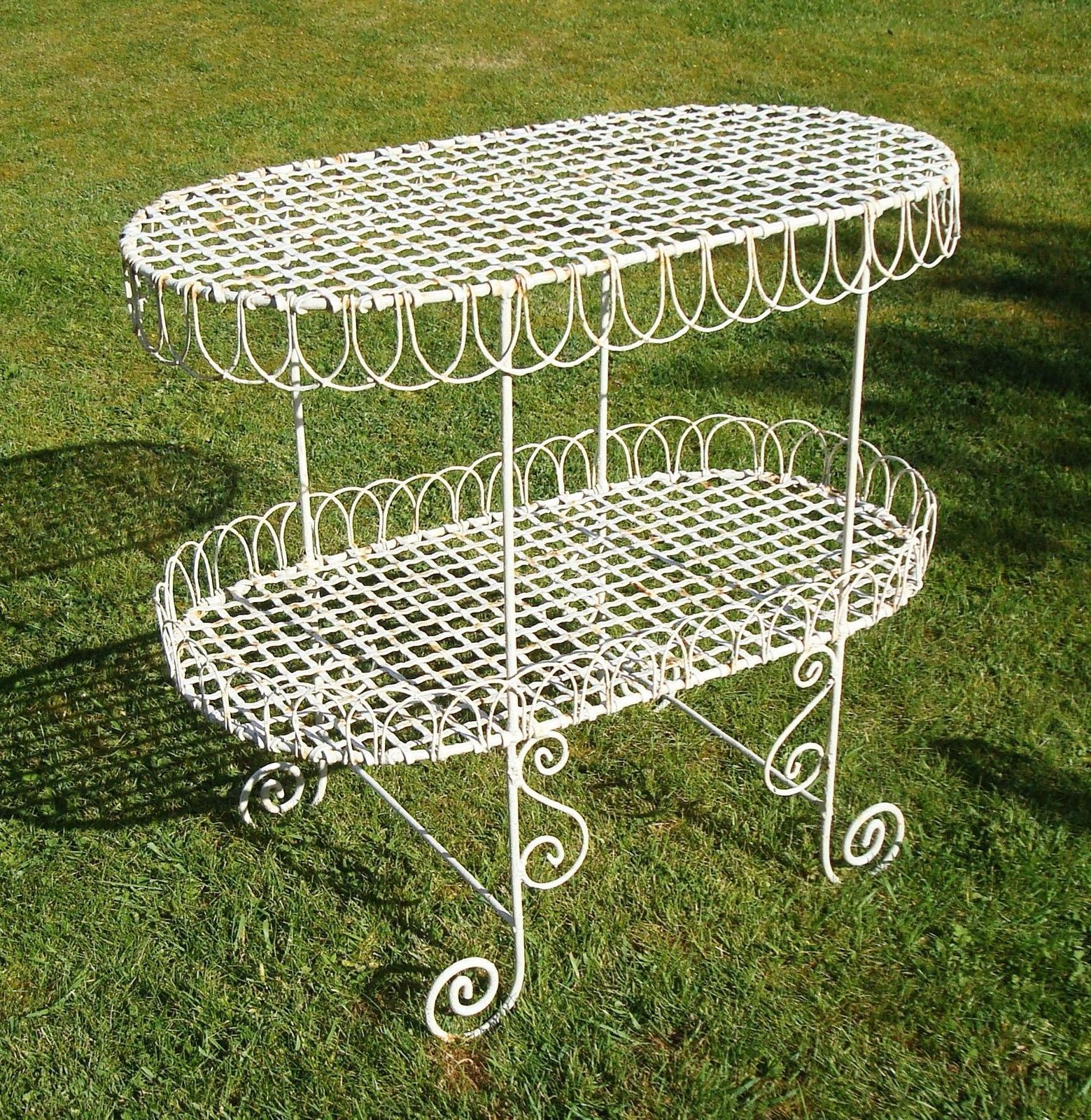 C19th Wirework Garden Table And Chairs photo for sale